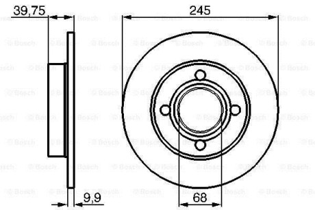 Тормозной диск BOSCH 0986478216