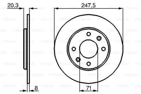 Тормозной диск BOSCH 0986478371