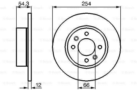 Тормозной диск BOSCH 0986478390 (фото 1)