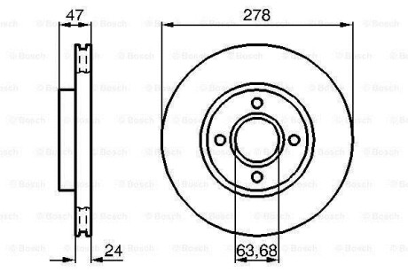 Тормозной диск BOSCH 0986478427