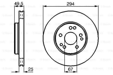 Тормозной диск BOSCH 0986478428