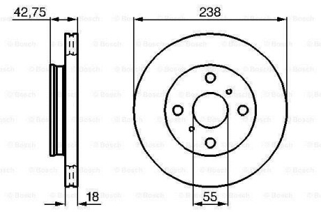 Тормозной диск BOSCH 0986478438