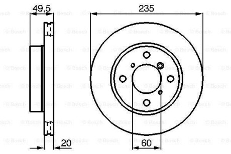 Тормозной диск BOSCH 0986478450