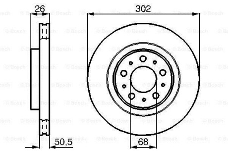 Тормозной диск BOSCH 0986478454 (фото 1)