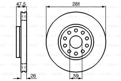 Тормозной диск BOSCH 0986478460 (фото 1)