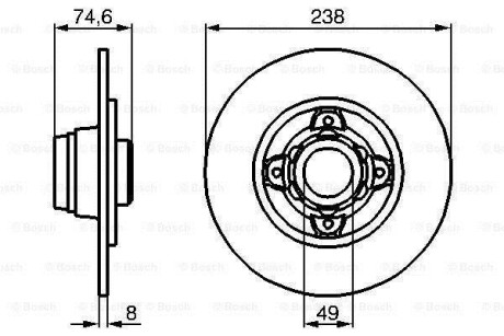 Тормозной диск BOSCH 0986478557