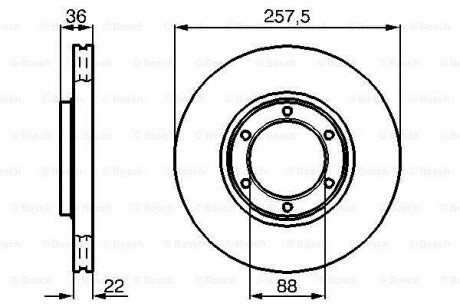 Тормозной диск BOSCH 0986478596