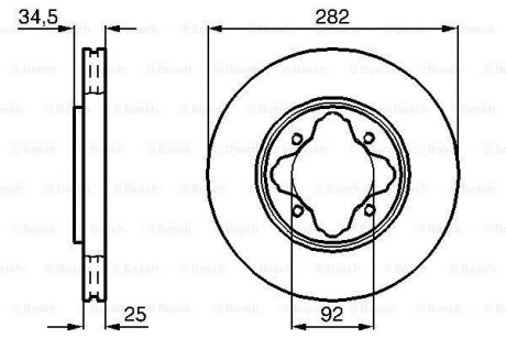 Тормозной диск BOSCH 0986478634