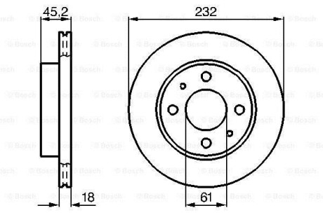 ДИСК тормозной передний BOSCH 0986478650