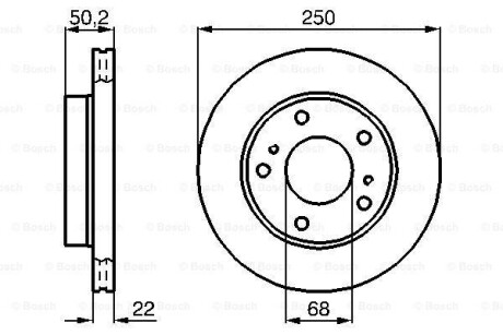 Тормозной диск BOSCH 0986478685