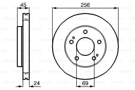 Тормозной диск BOSCH 0986478708