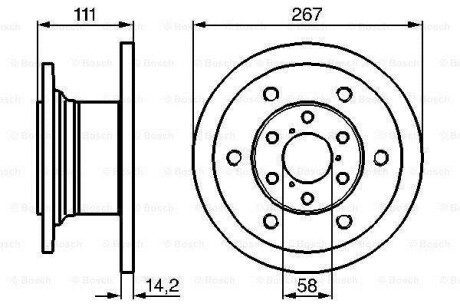 Тормозной диск BOSCH 0986478742