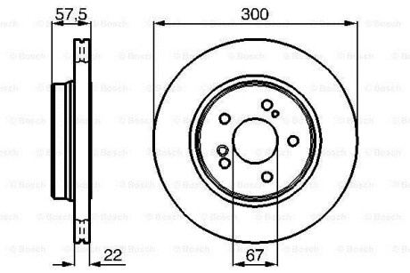 Тормозной диск BOSCH 0986478793 (фото 1)