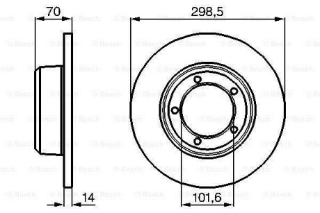 Тормозной диск BOSCH 0986478827