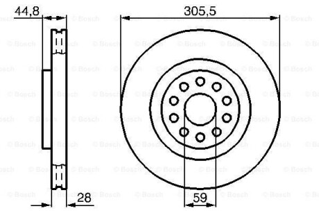 Тормозной диск BOSCH 0986478963