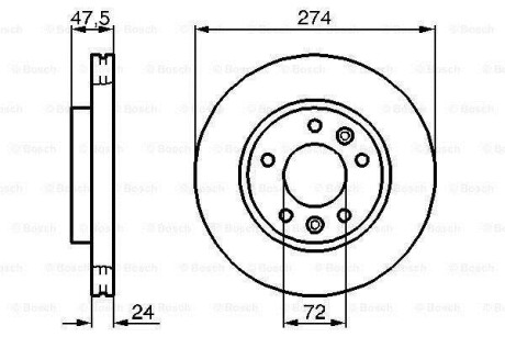 Тормозной диск BOSCH 0986479013