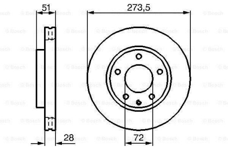 Тормозной диск BOSCH 0986479016