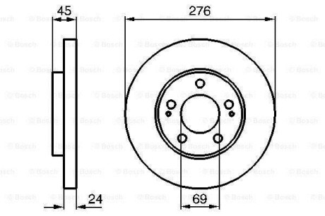 Тормозной диск BOSCH 0986479035