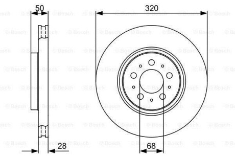 Тормозной диск BOSCH 0986479321