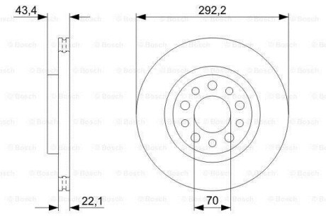 Тормозной диск BOSCH 0986479326