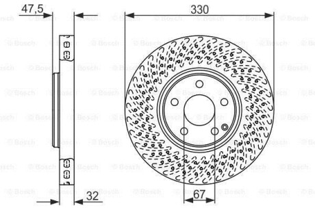 Тормозной диск BOSCH 0986479334 (фото 1)