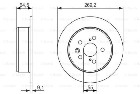 Тормозной диск BOSCH 0986479336