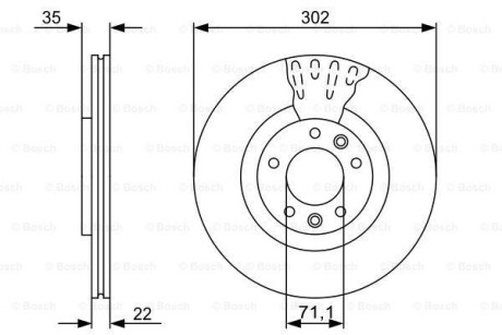 Тормозной диск BOSCH 0986479500