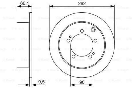 Тормозной диск BOSCH 0986479512