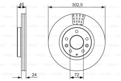 Тормозной диск BOSCH 0986479700