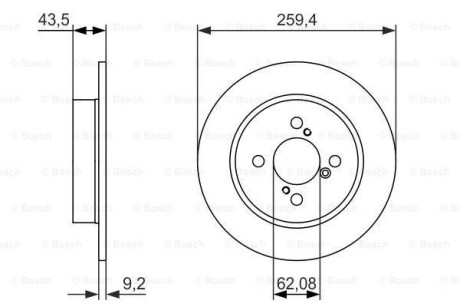 Тормозной диск BOSCH 0986479792