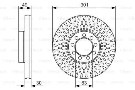 Тормозной диск BOSCH 0986479A23