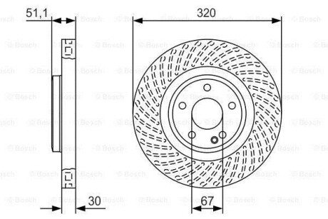 Тормозной диск BOSCH 0986479A59