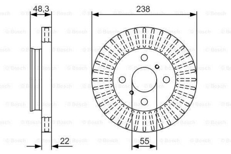 Тормозной диск BOSCH 0986479A63