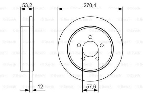 Тормозной диск BOSCH 0986479A80