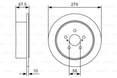 Диск тормозной BOSCH 0986479A82