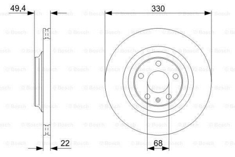 Диск гальмівний BOSCH 0986479C64