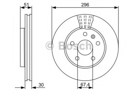 Тормозной диск BOSCH 0986479C65 (фото 1)