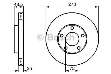 Тормозной диск BOSCH 0986479C68 (фото 1)