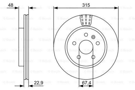 Диск гальмівний BOSCH 0986479C71