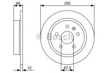 Диск гальмівний BOSCH 0986479C73 (фото 1)