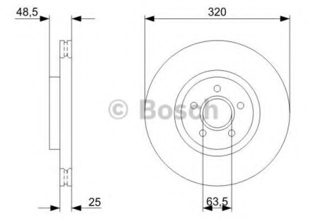 Тормозной диск BOSCH 0986479C75