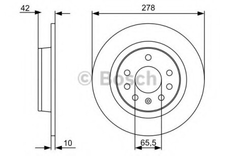 Диск гальмівний BOSCH 0986479C80 (фото 1)