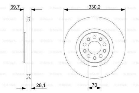 Диск гальмівний BOSCH 0986479C82