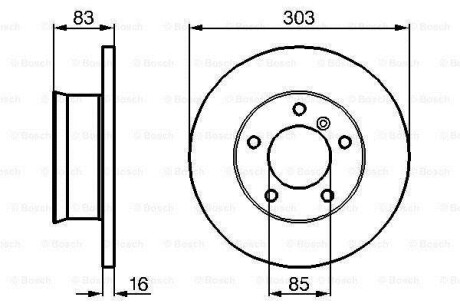 Тормозной диск BOSCH 0986479C84 (фото 1)