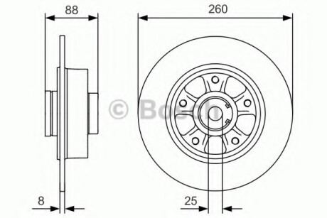 ДИСК тормозной задний COATED BOSCH 0986479C87