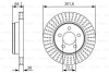 Диск гальмівний DODGE Nitro \'\'F \'\'2,8-4,0 \'\'06-11 BOSCH 0986479U04 (фото 1)