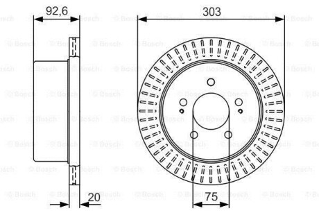 Тормозной диск BOSCH 0986479V26