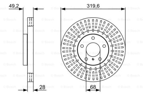 Гальмівний диск BOSCH 0986479V60