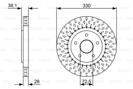 TARCZA HAM. FIAT FREEMONT 2.0 JTD 11- BOSCH 0986479V85