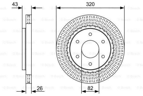 Диск гальмівний NISSAN/INFINITI Armada/Titan/QX56 \'\'F \'\'4,5-5,6 \'\'03>> BOSCH 0986479W45